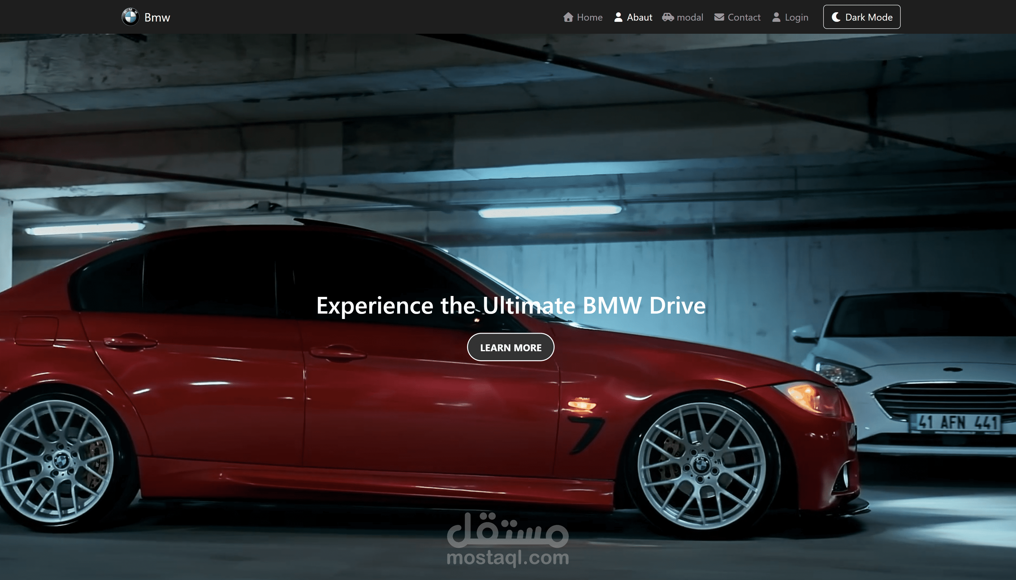 تصميم وتطوير موقع سيارات تفاعلي لعلامة BMW باستخدام تقنيات الويب الأساسية