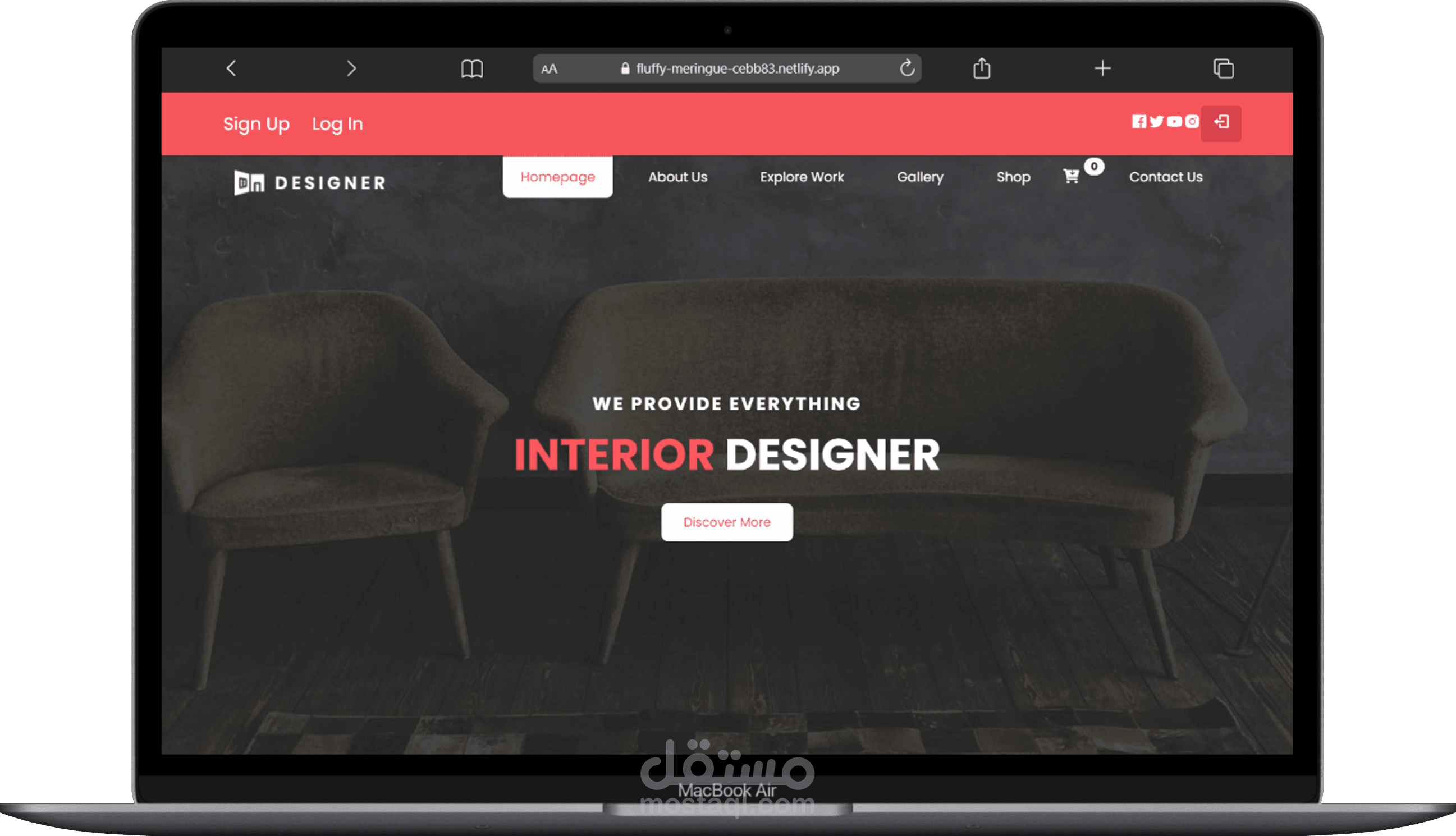 متجر إلكتروني متكامل باستخدام React