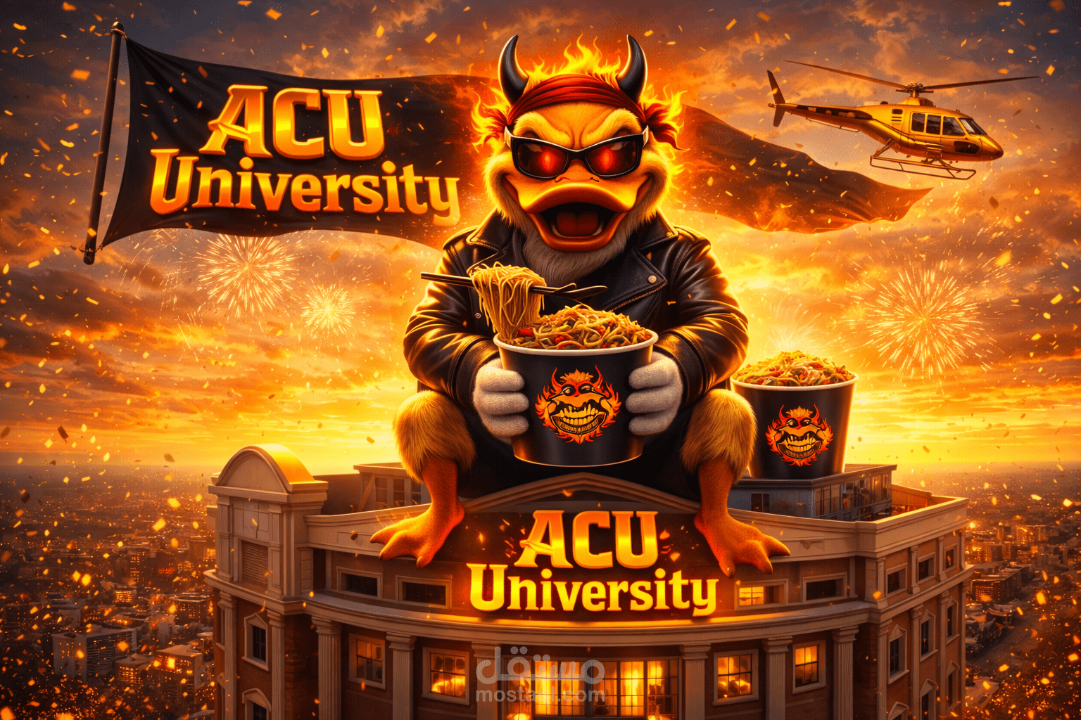 تصميم بوستر إعلاني احترافي لمطعم Hellduck Restaurant