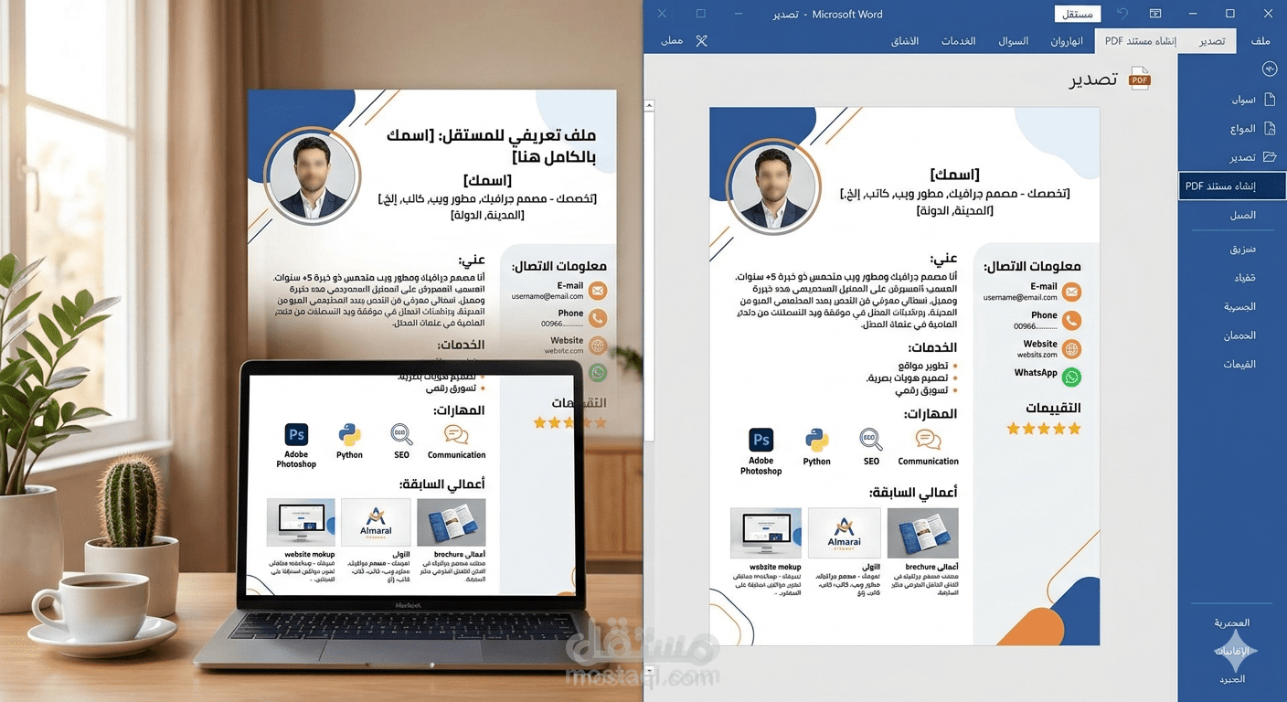 تحويل ملفات Microsoft Word الي pdf
