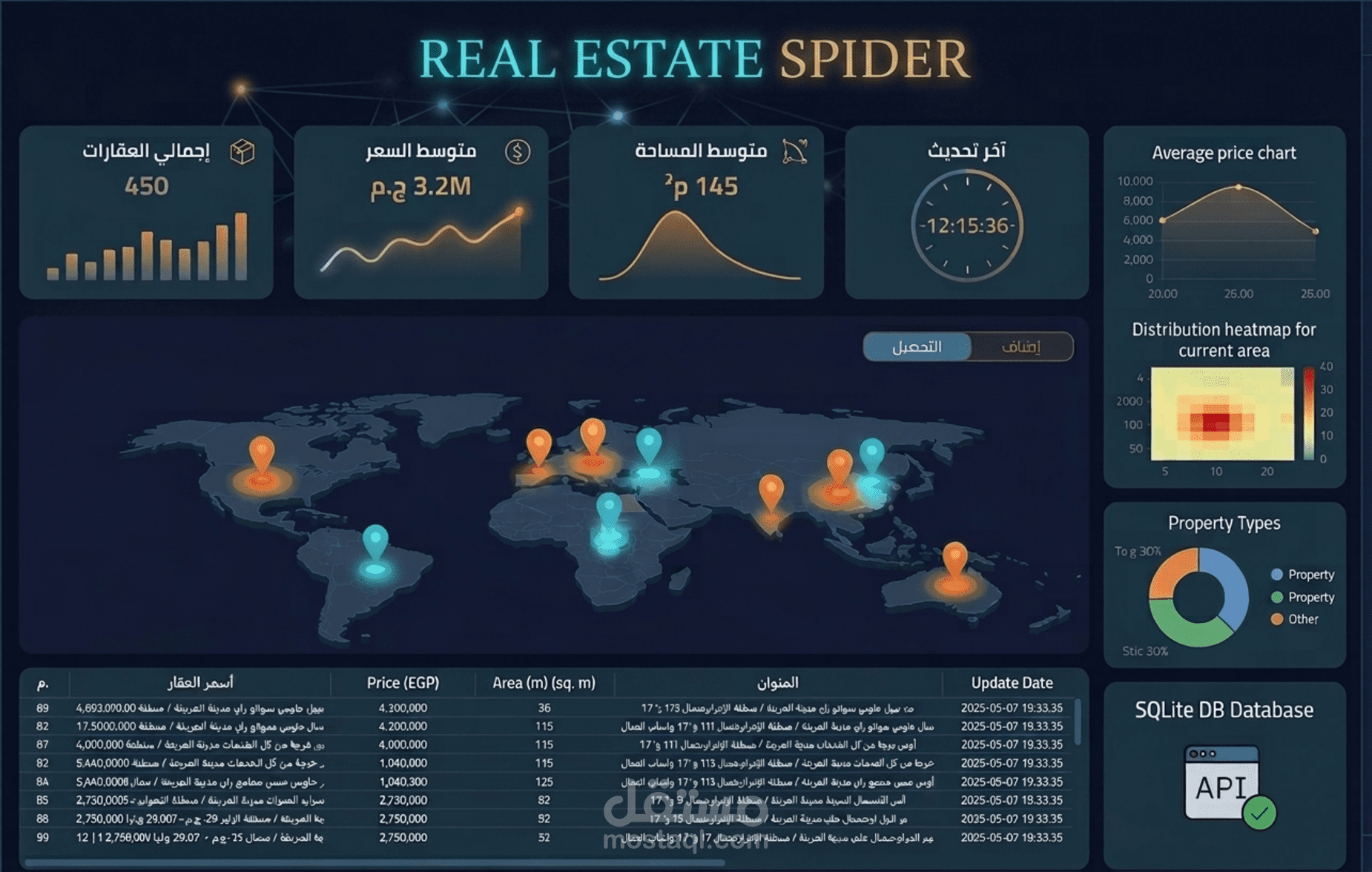 تطبيق سحب البيانات العقارية