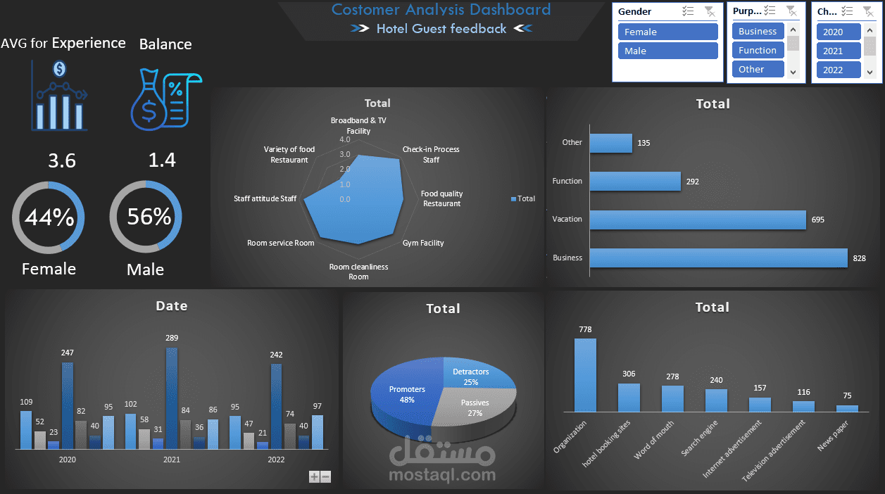 Data Analyst متخصص في تحليل البيانات وبناء Dashboards تفاعلية