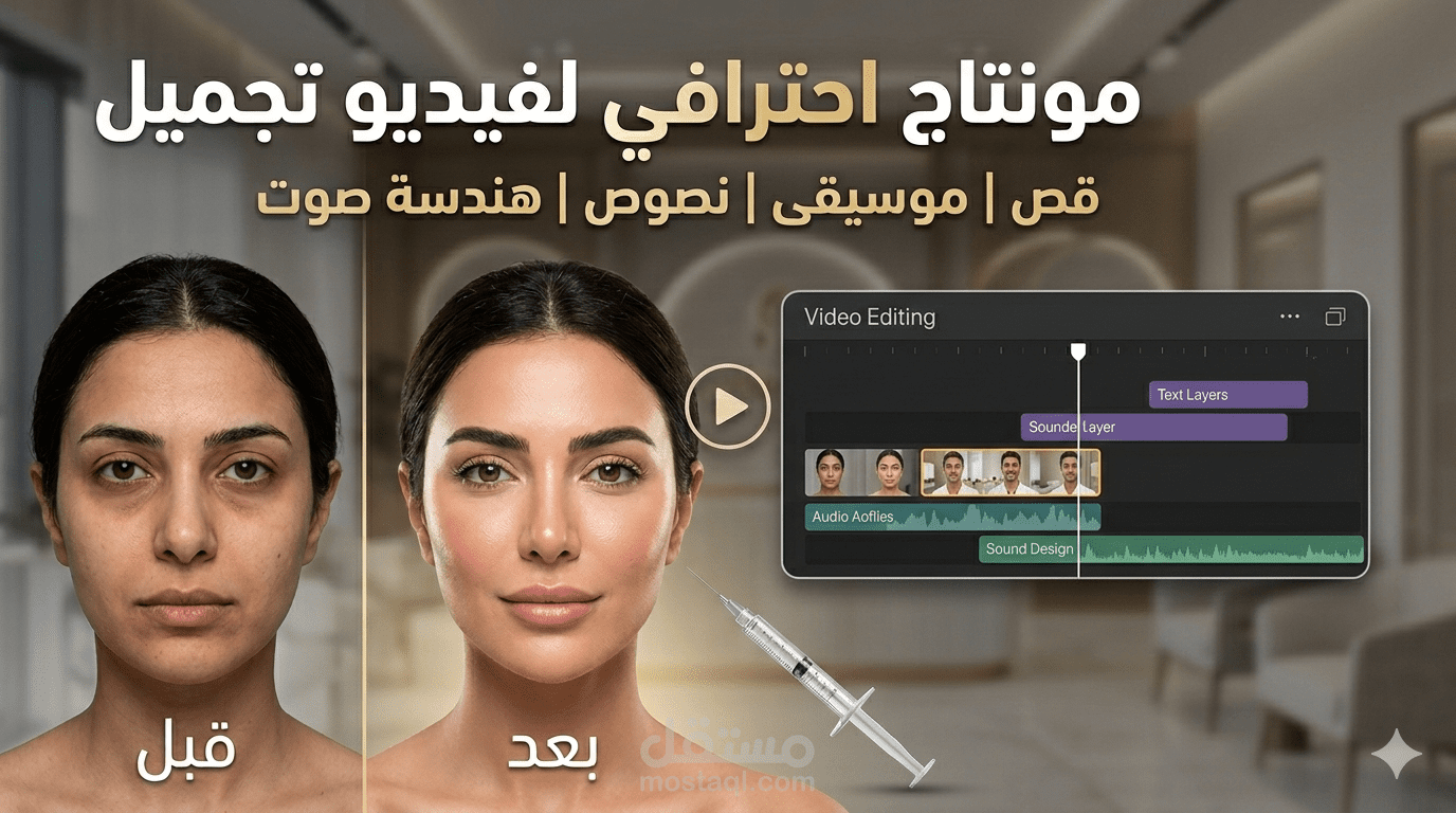 صناعة محتوى بصري وتفاعلي لدكتور تجميل