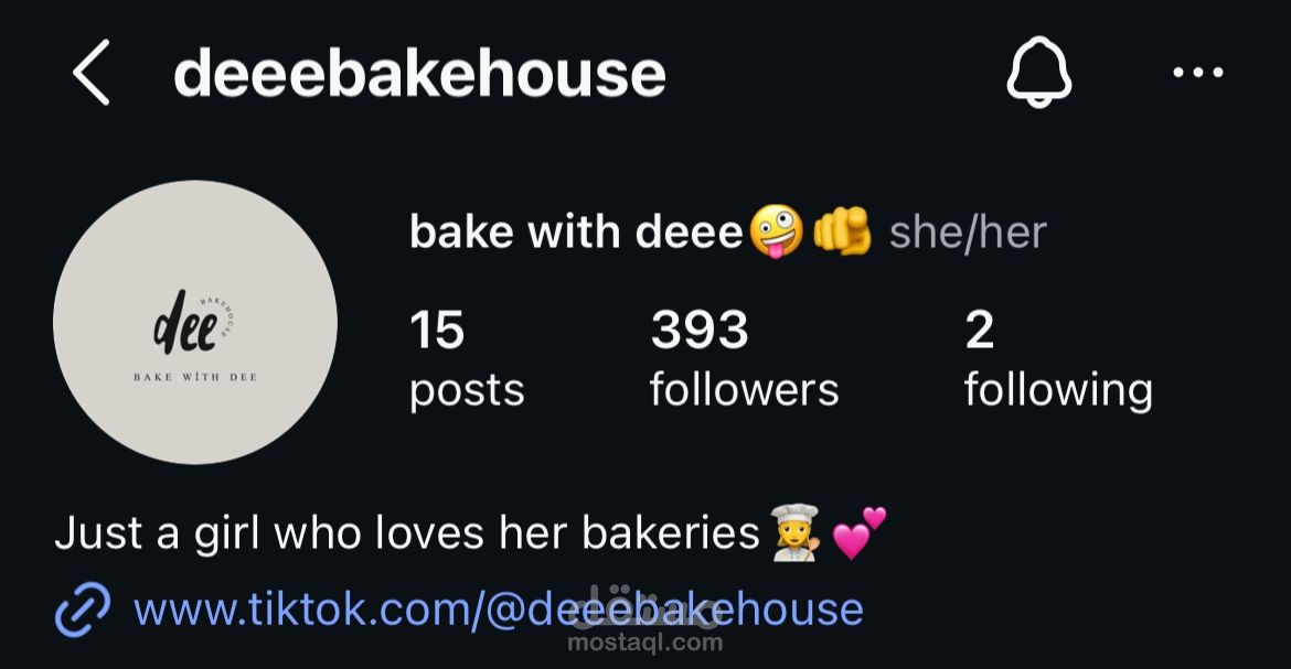 إعداد استراتيجية تسويق رقمي وإدارة محتوى سوشيال ميديا لعلامة Dee Bakehouse