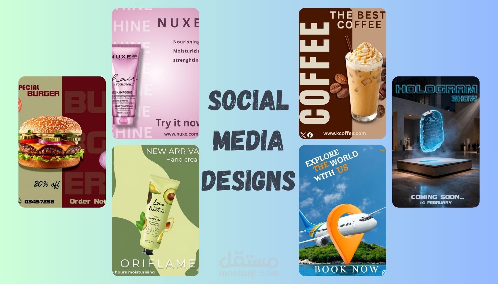 تصميمات سوشيال ميديا بوستات انستجرام و فيسبوك