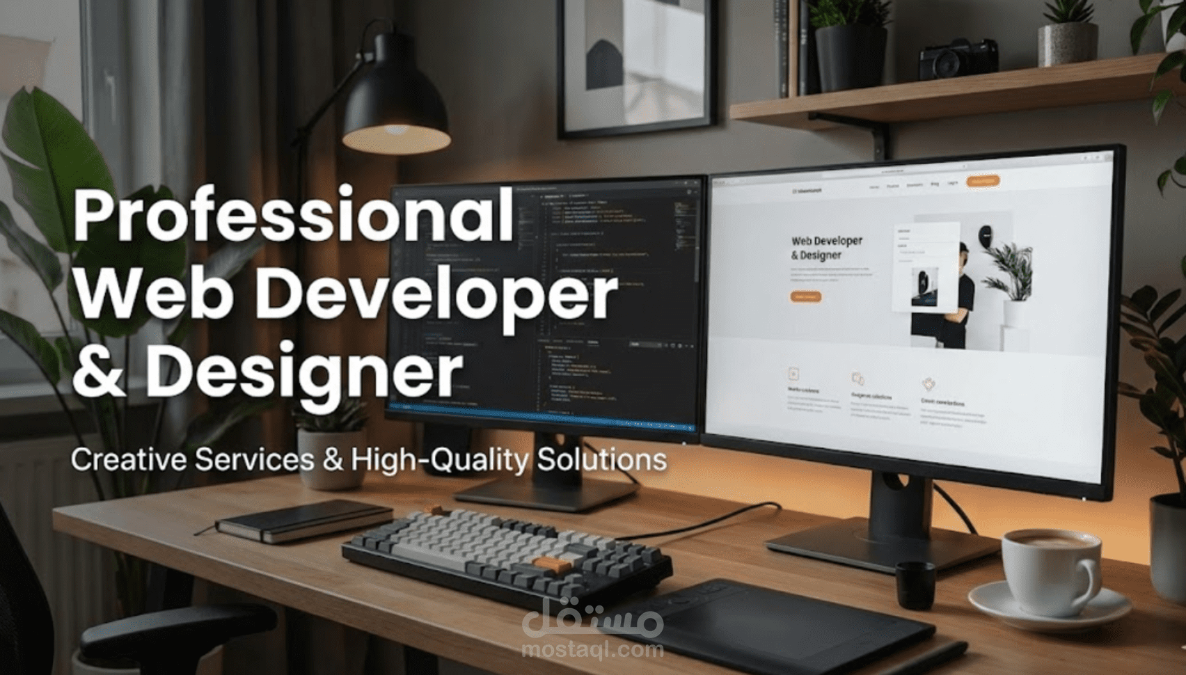 تصميم بوستر او غلاف لموقعك او صفحتك الشخصية