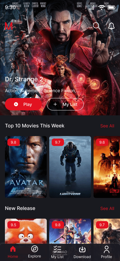 Movies & TV Shows Streaming App UI/UX Design