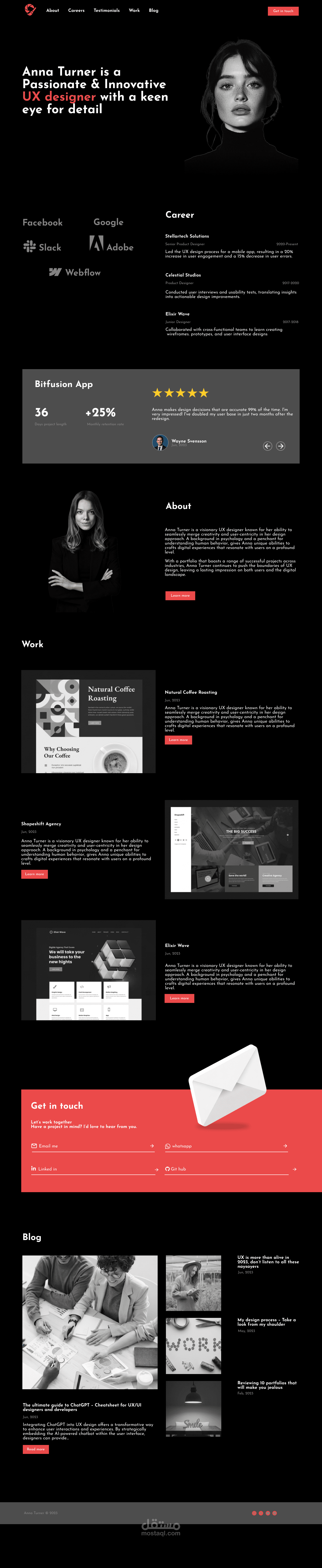 تصميم صفحة هبوط Landing Page احترافية UI/UX لجذب العملاء.
