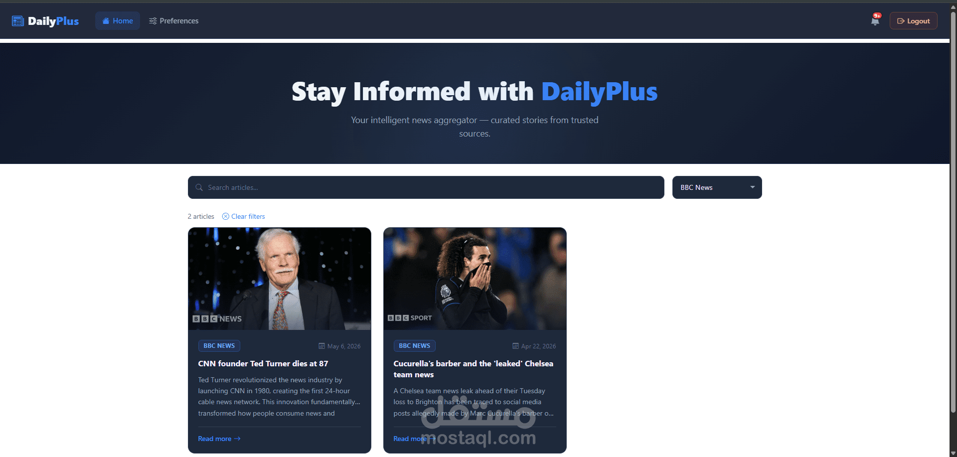 Daily Plus - منصة أخبار ذكية مدعومة بالذكاء الاصطناعي