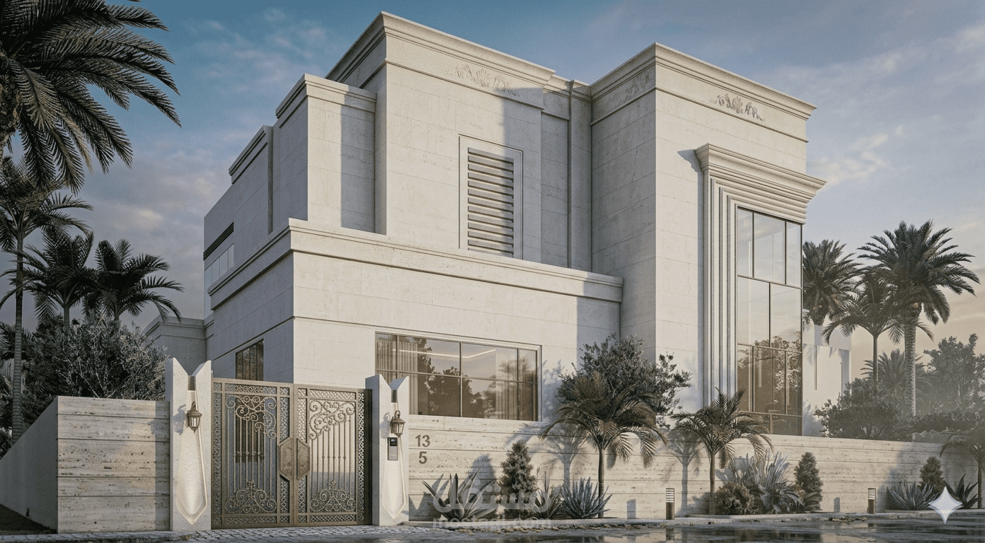 تصميم واجهات لفيلا سكنية