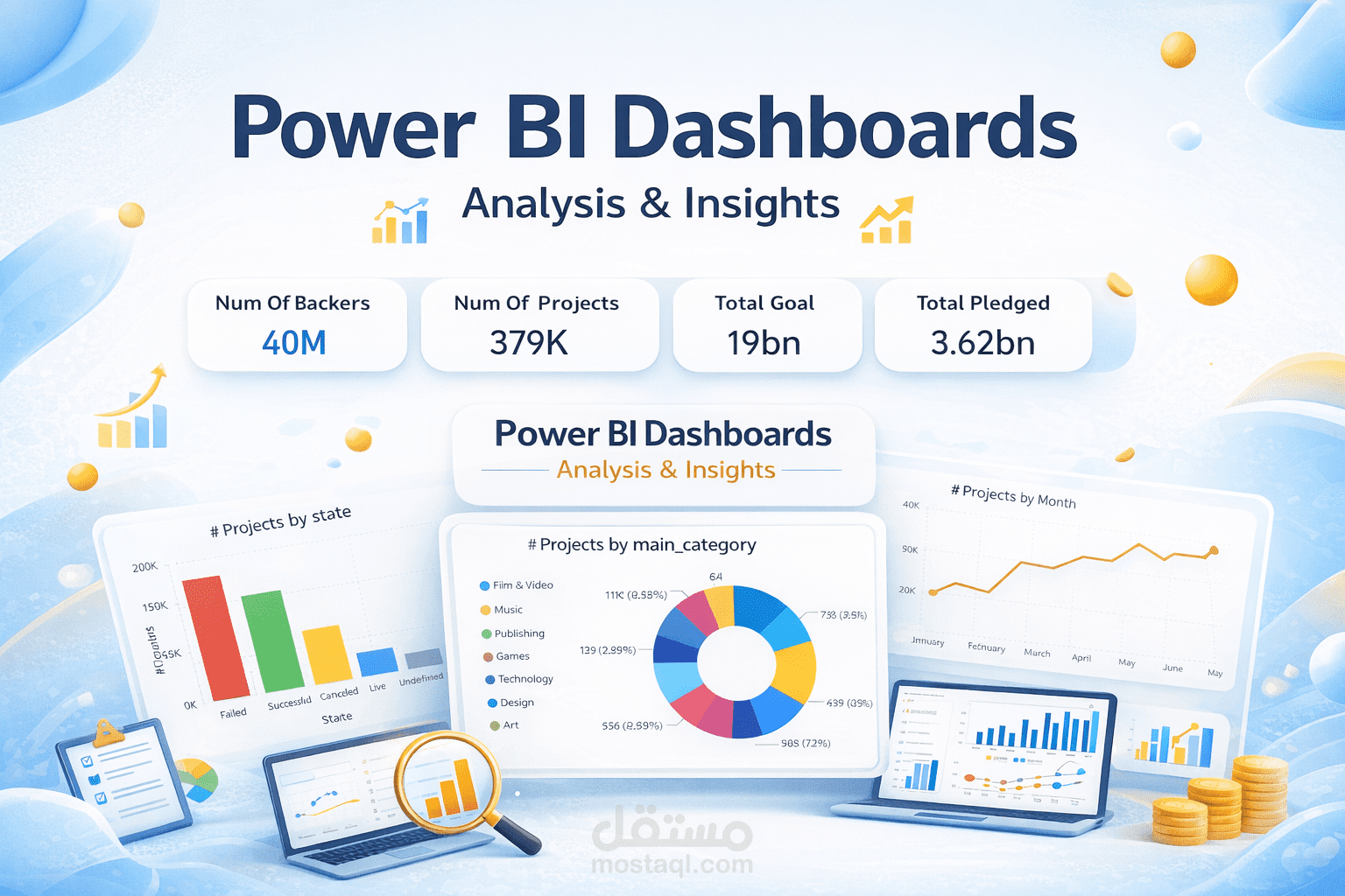 تصميم داشبورد احترافي لتحليل المبيعات باستخدام Power BI