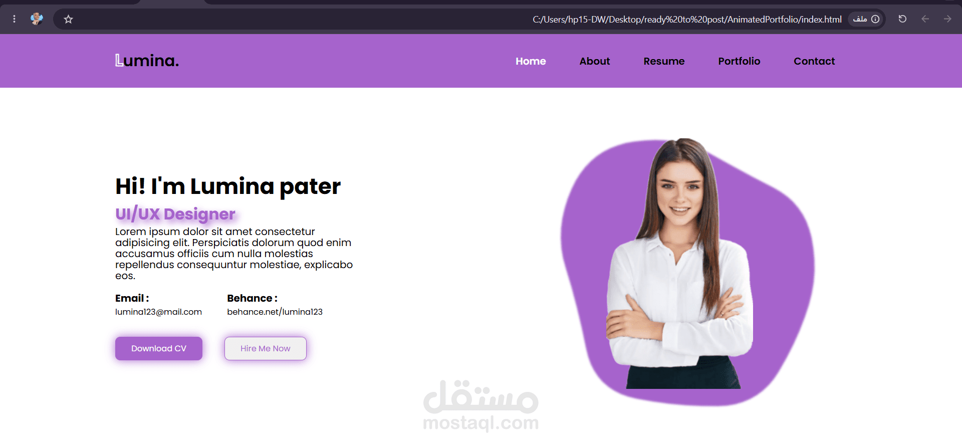 Animated Portfolio