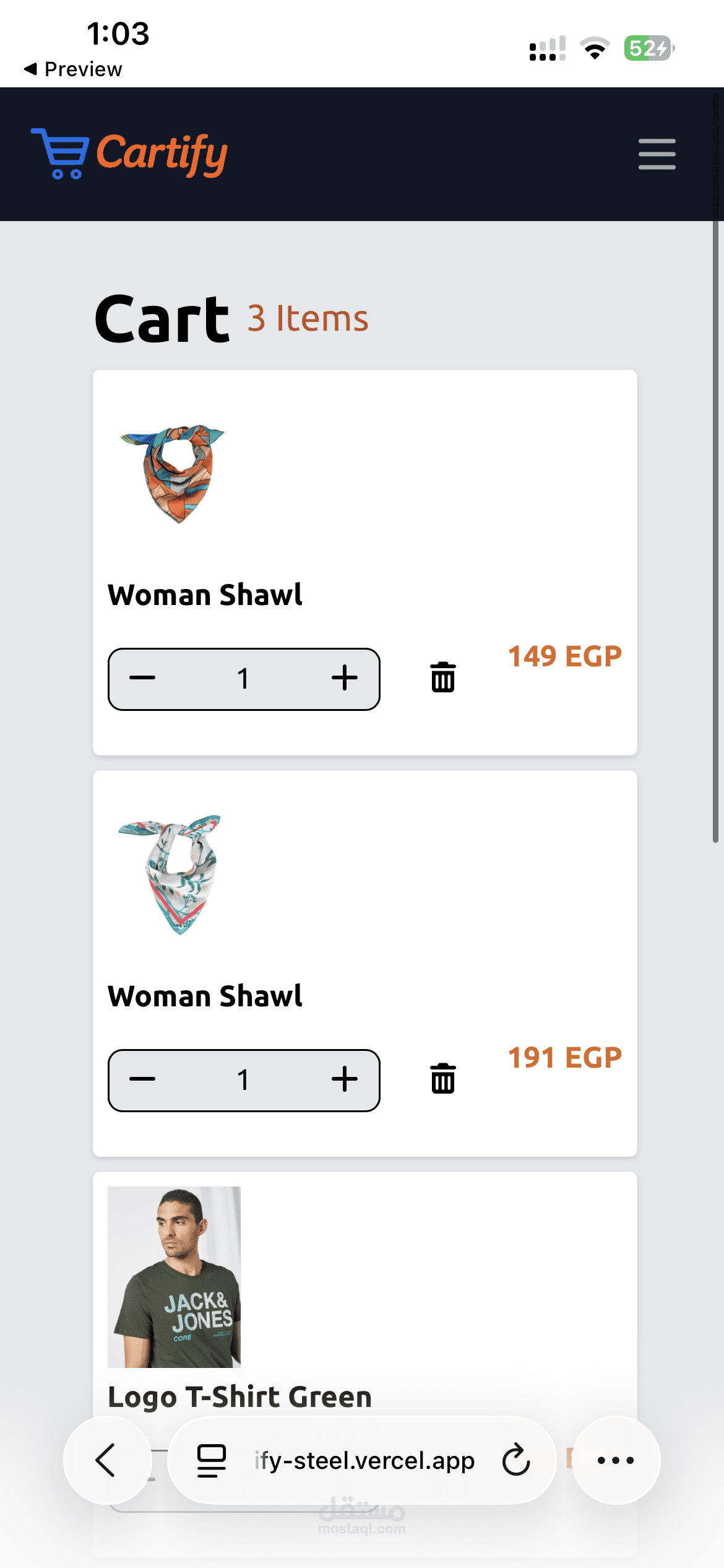 E-commerce website