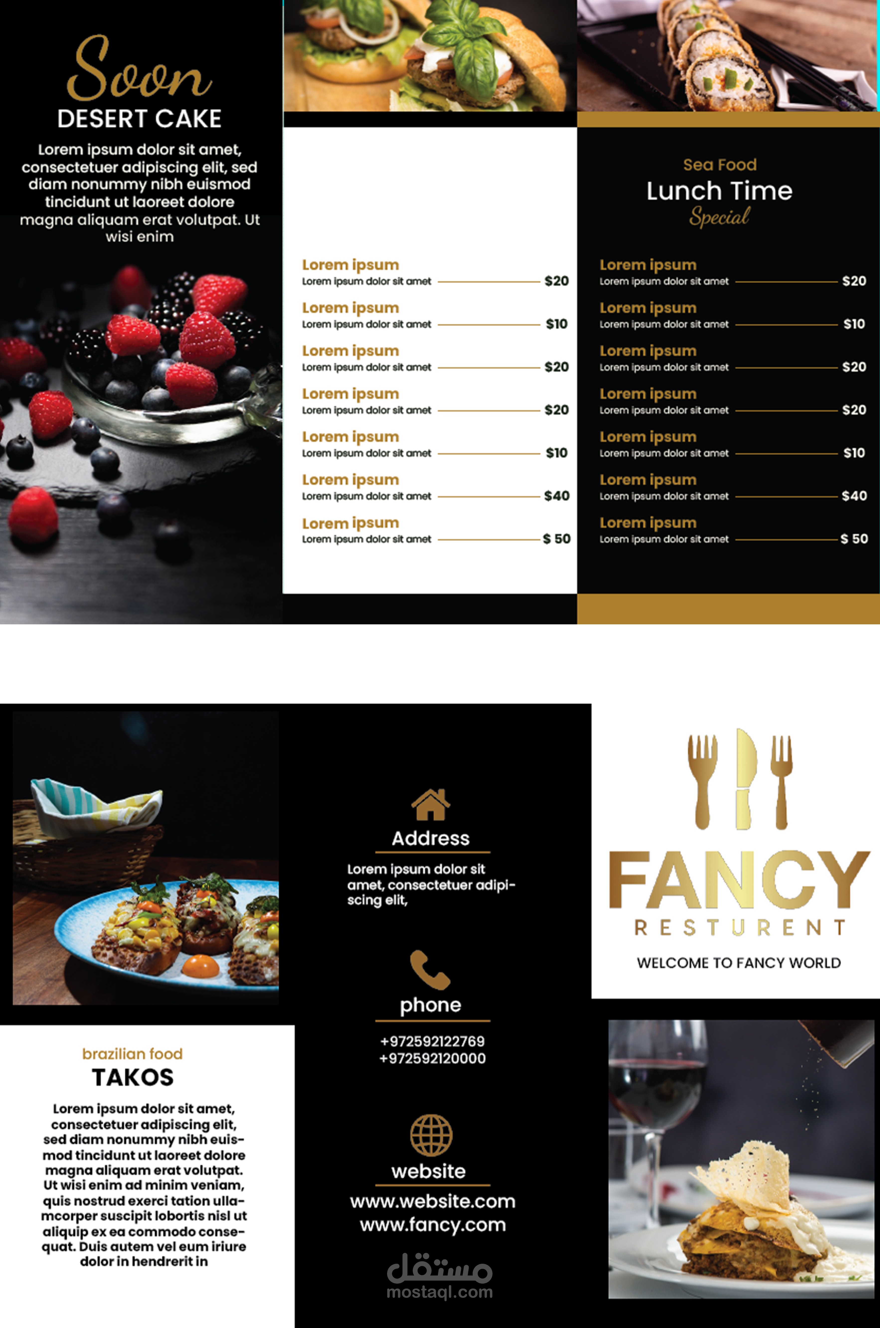 Professional Restaurant Menu Design