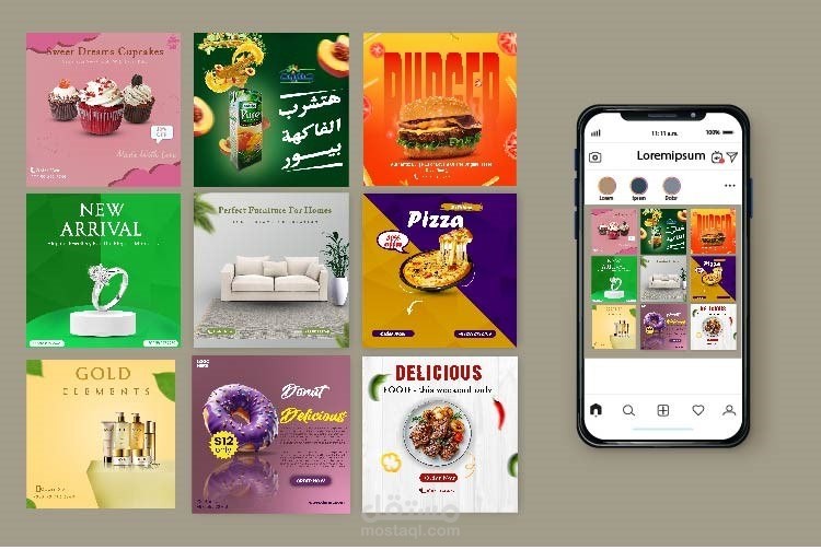 Professional social media designs