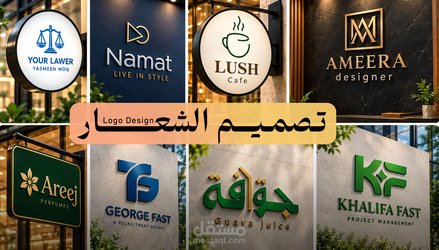 تصميم شعارات احترافية ومبتكرة لهويتك التجارية