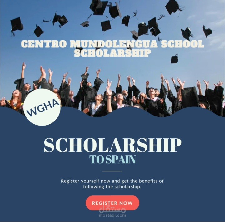 بحث و كتابة محتوى وتصميم بوستر لمنحة دراسية