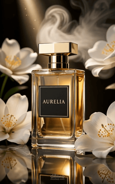 إعلان عطور فاخر - تصميم إعلانات المنتجات التجارية (Aurelia Commercial)