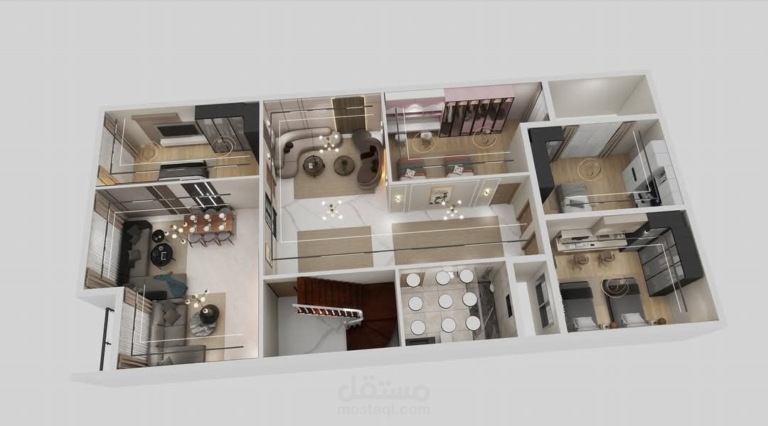 تصاميم داخلية للمنزل عصري اعمال اضافية خاصة