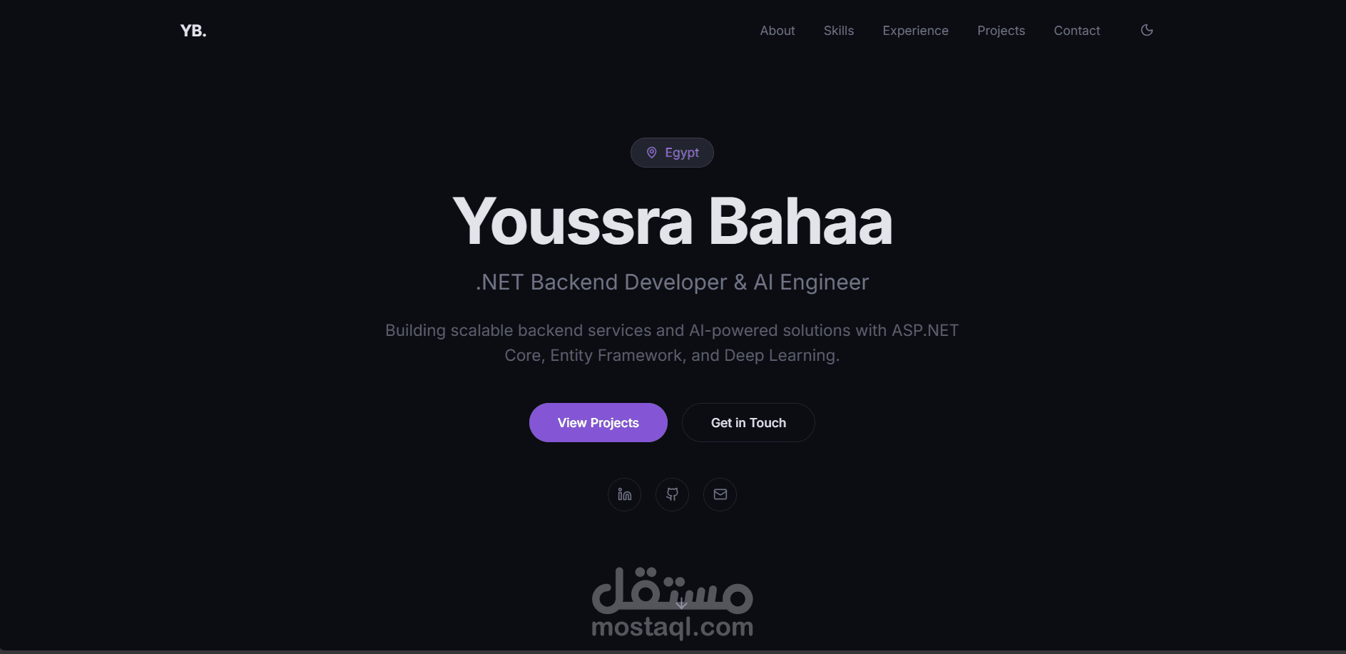 Modern Personal Portfolio – Next.js & Tailwind