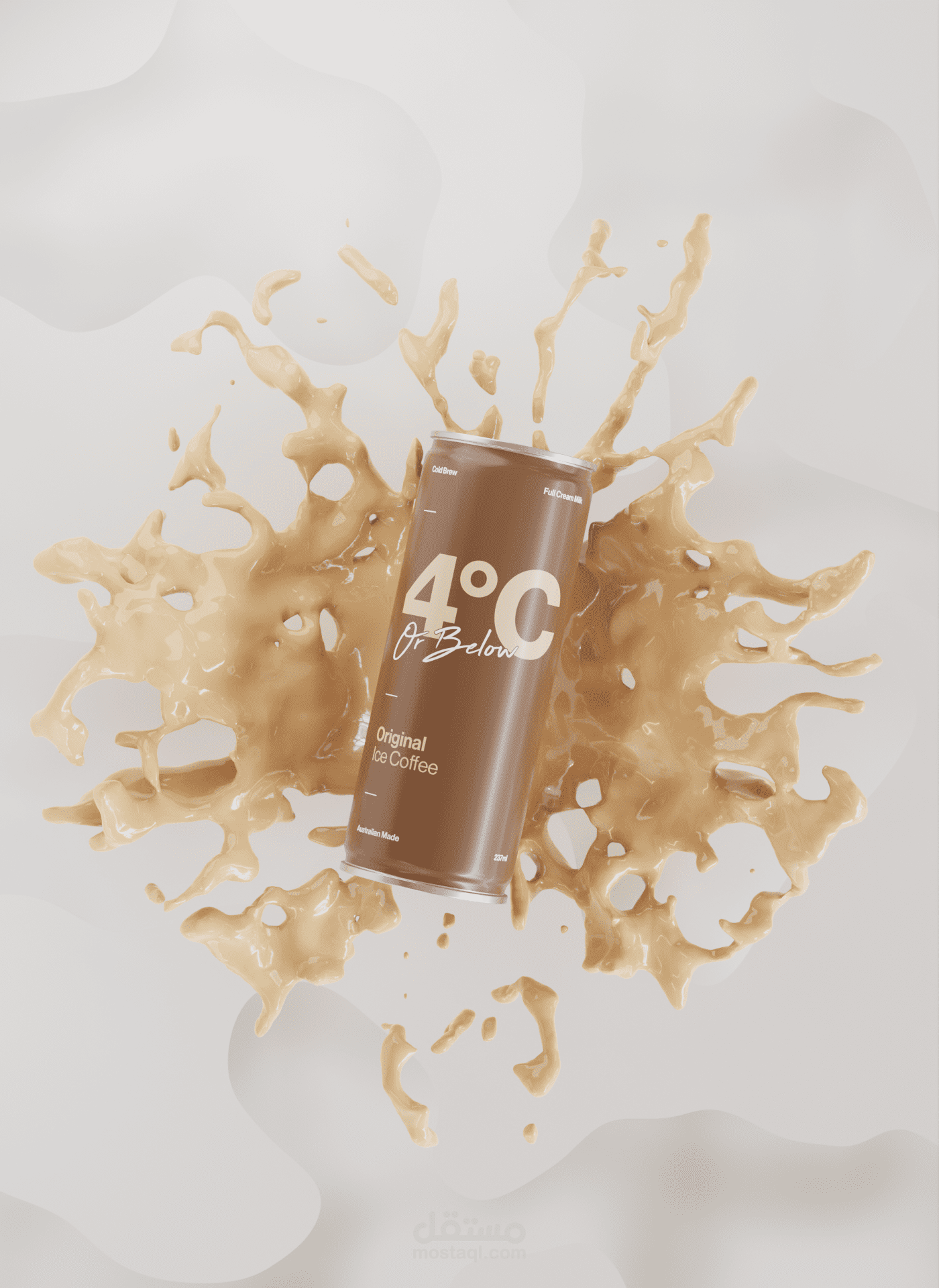 إخراج بصري إعلاني لمشروب القهوة المثلجة (Ice Coffee Visualization)