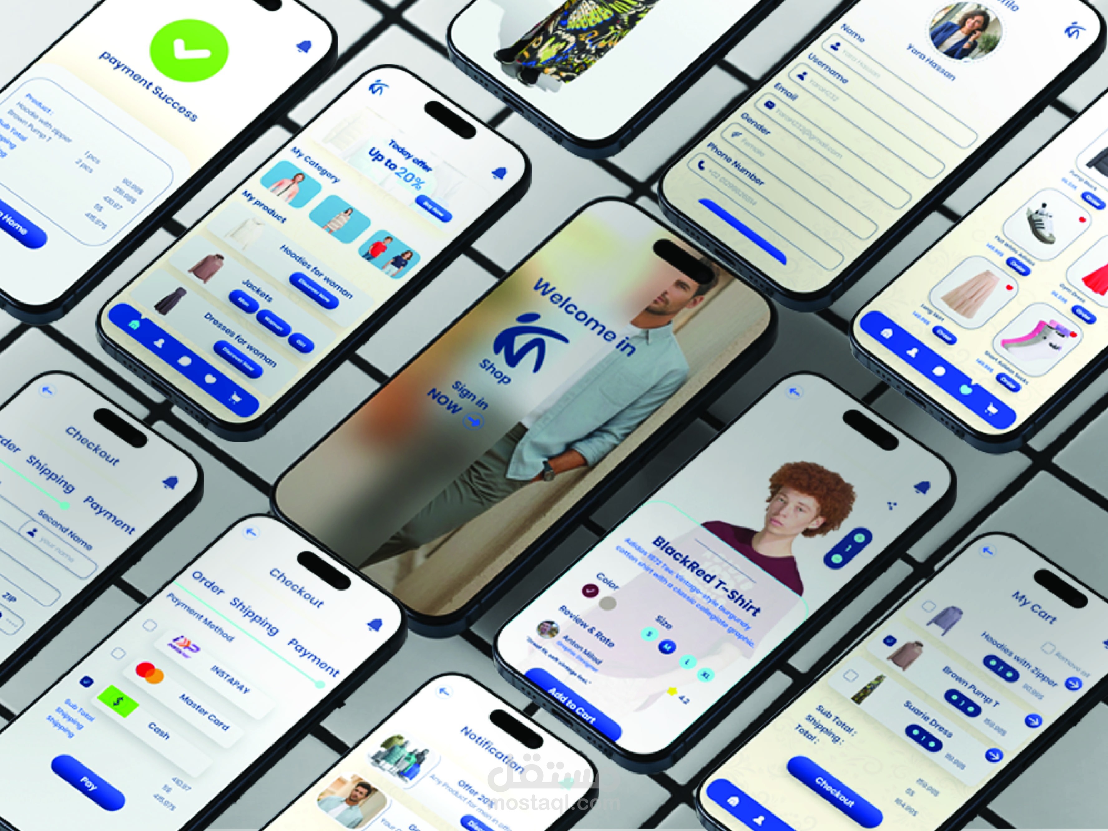تصميم واجهات وتجربة المستخدم للمواقع وتطبيقات الموبايل احترافية UI\UX