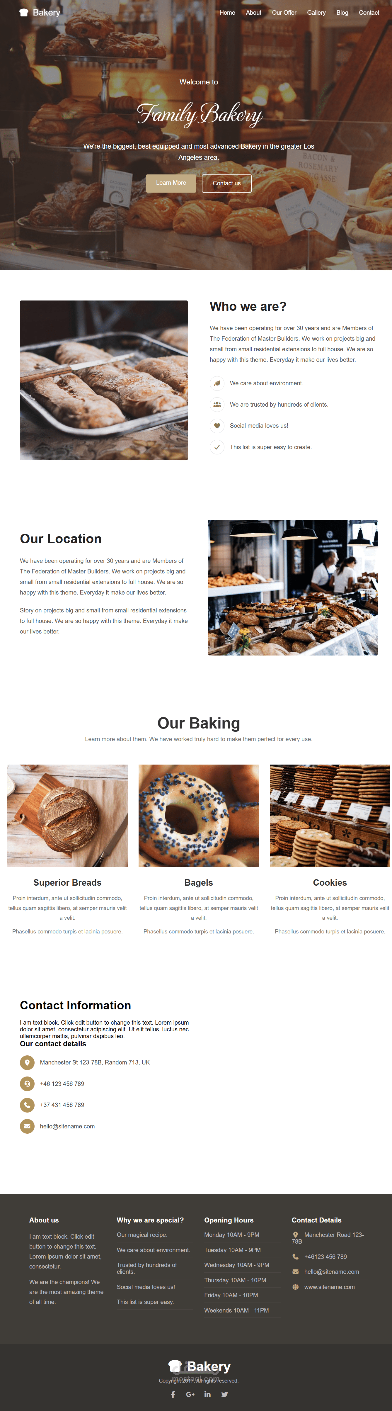 تصميم وتطوير موقع مخبز احترافي responsive باستخدامhtml,css