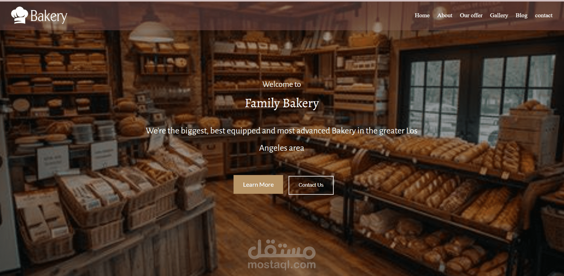 موقع ويب احترافي لمخبز باستخدام HTML و CSS