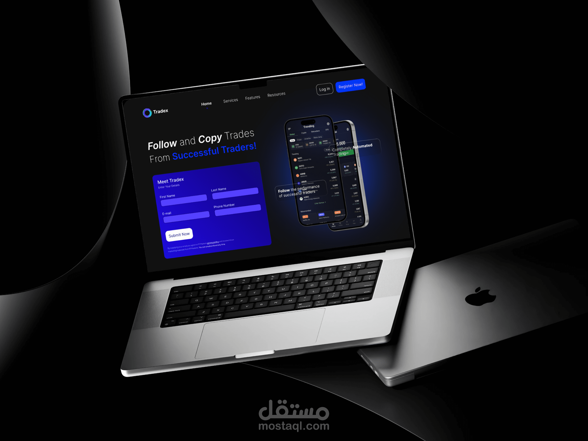 TRADEX Fintech website