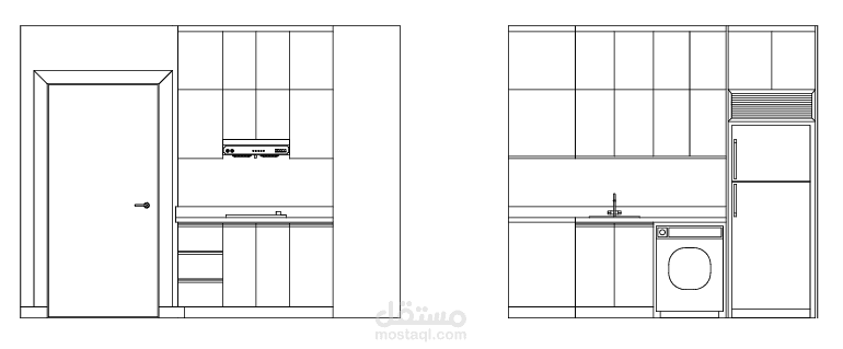 تصميم مطابخ لمجمع سكنى