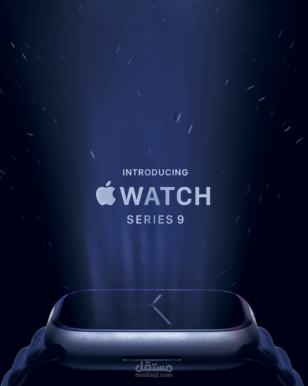 بوستر إعلاني ترويجي لمنتج (Apple Watch)