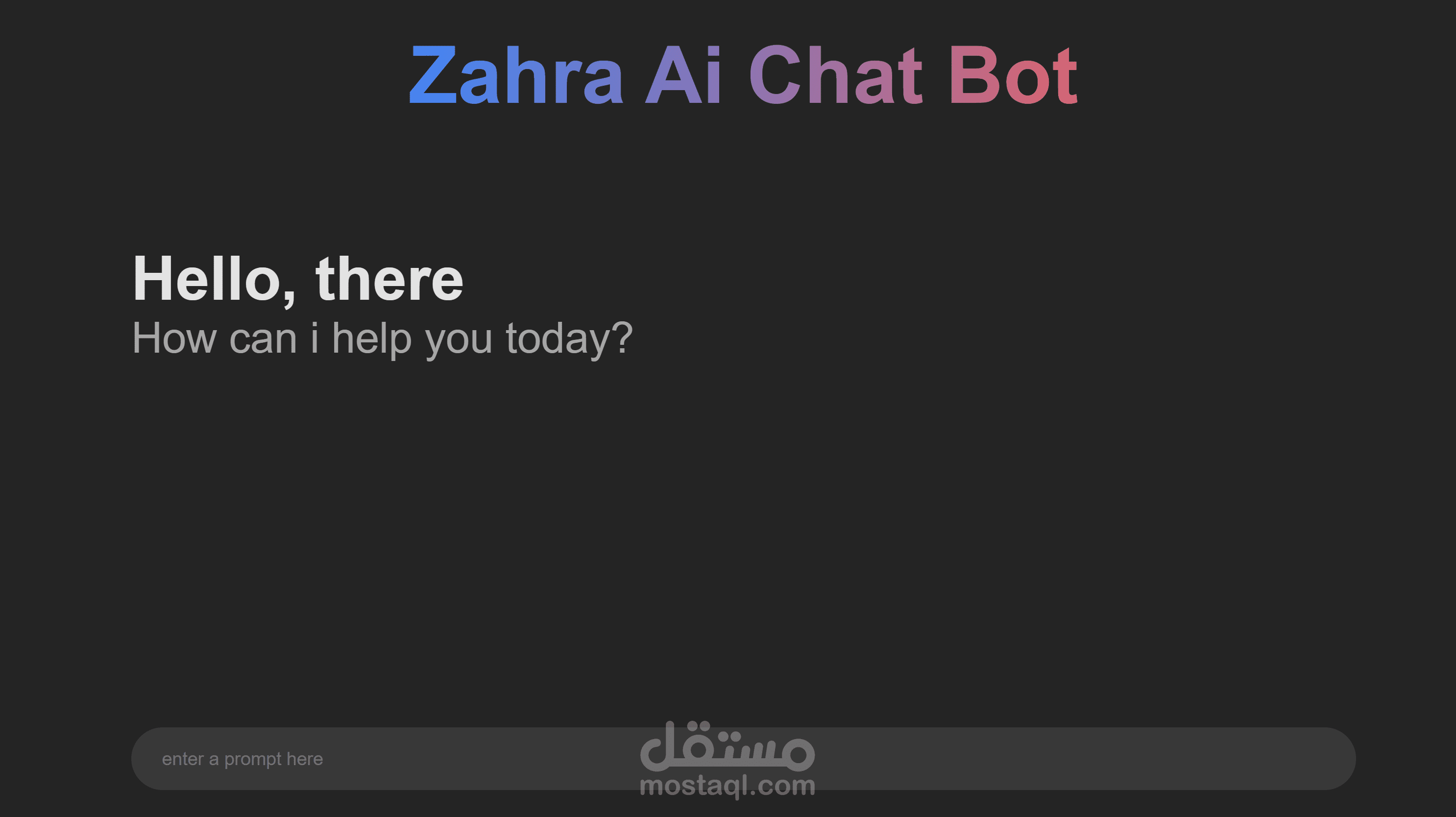 Ai chat bot web page