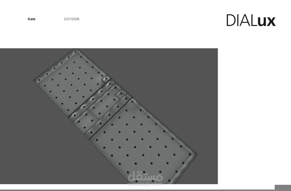 حسابات إضاءة لمباني إدارية وسكنية Lux study