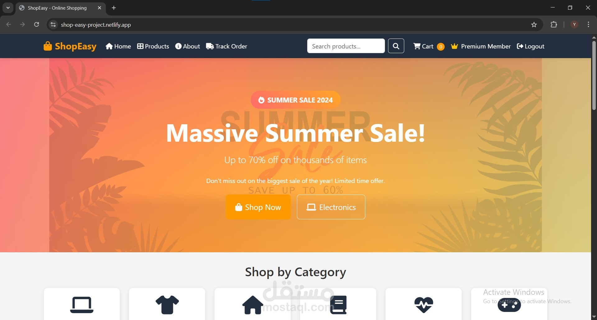 Shop easy E-Commerce site