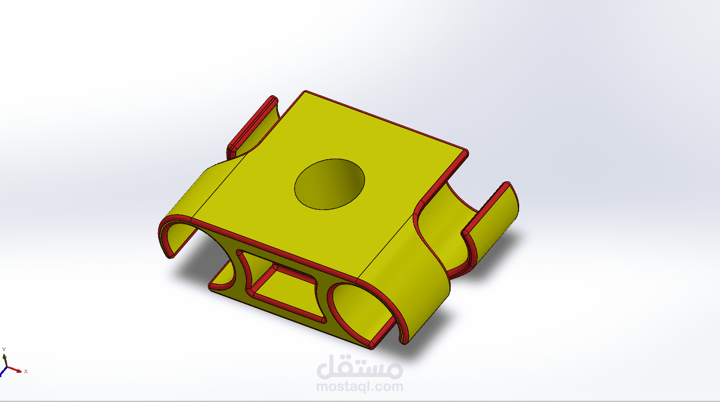 تصميم ونمذجة قطعة ميكانيكية مخصصة
