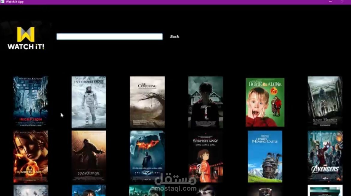 تطبيق Watch It لإدارة وتقييم الأفلام (JavaFX & OOP)