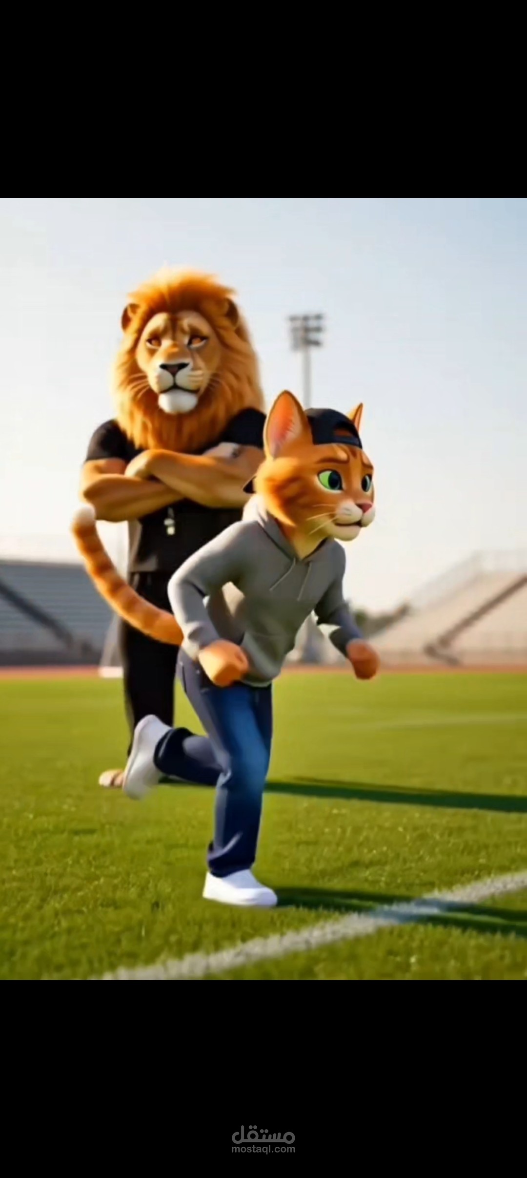 مونتاج لقصة مصورة متحركة (Storyboard Animation with Character Transition).