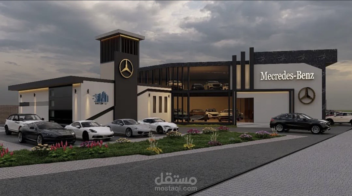 تصميم مقترح لشركه سيارات مرسيدس