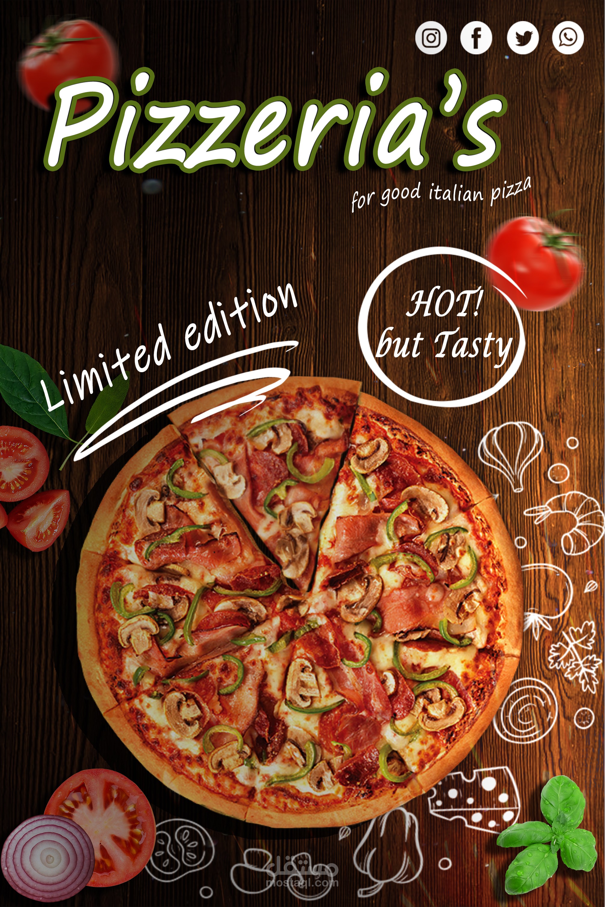 بوستر لمطعم بيتزا