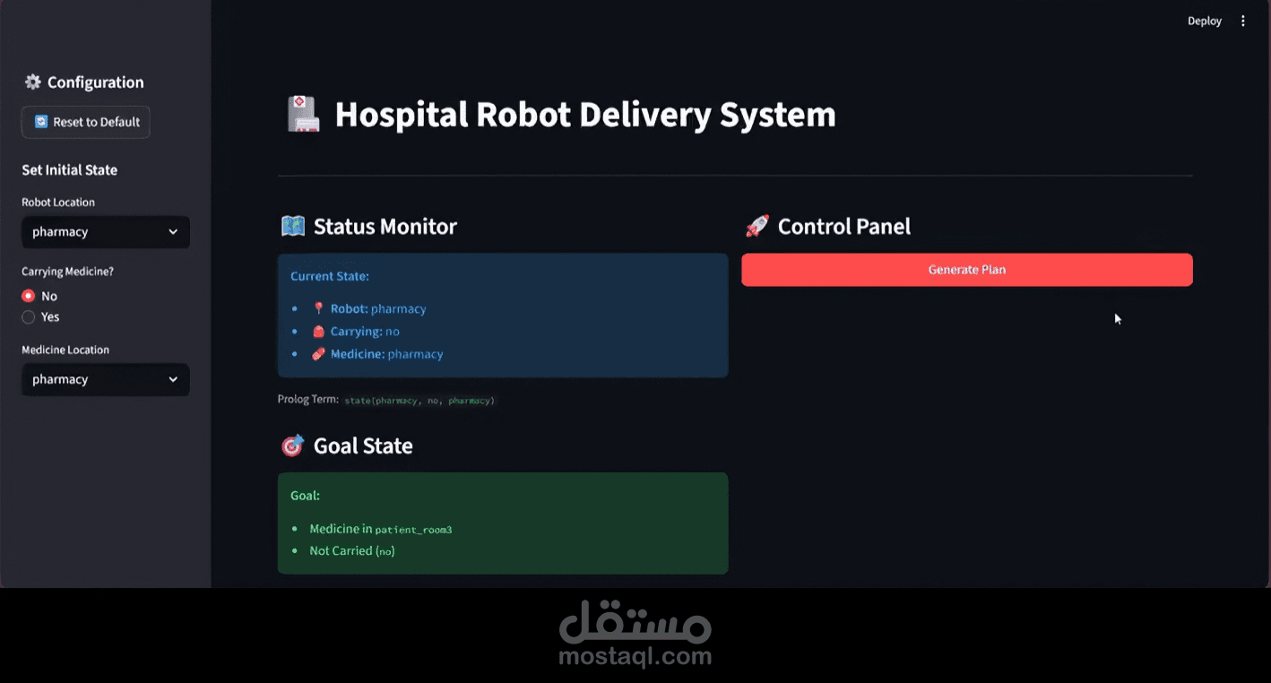 From Logic Programming to Real-World Planning: Autonomous Hospital Robot Web System
