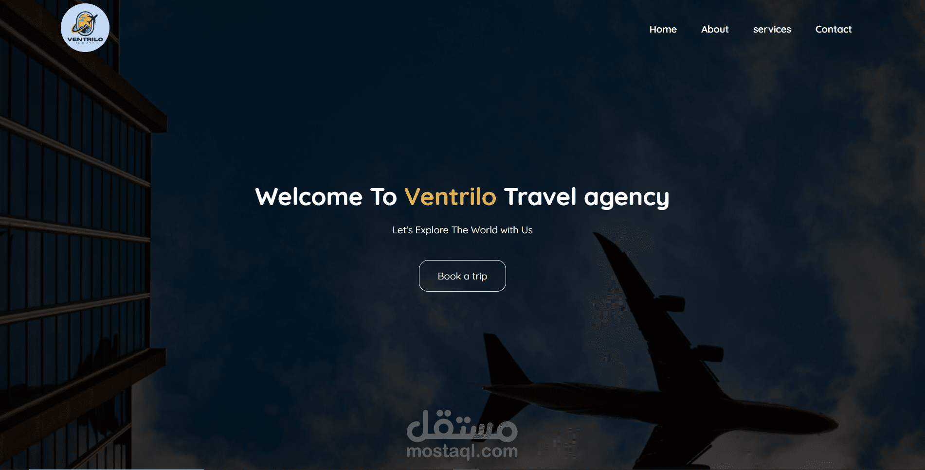 Travel agency landing page