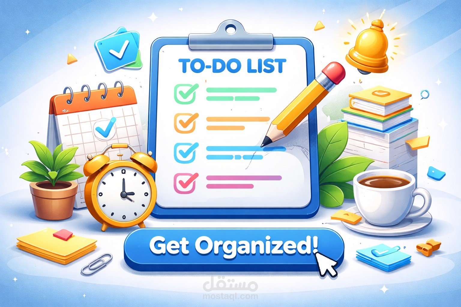 تصميم وتطوير موقع To-Do List لإدارة المهام اليومية