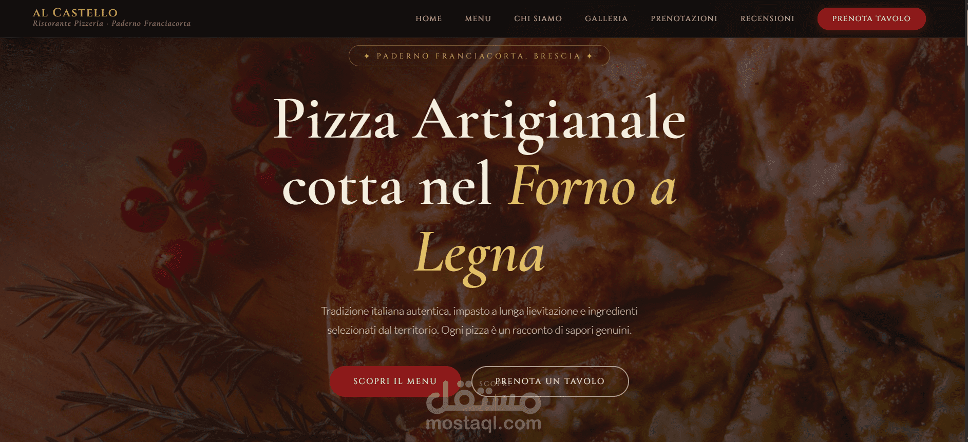 Pizza Resturant  Website