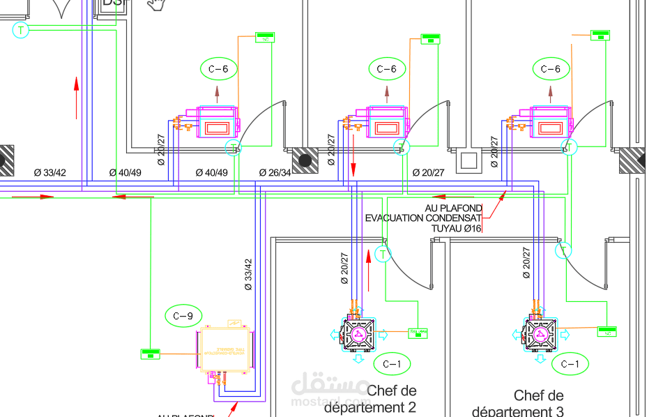إعداد وتنفيذ مخططات أعمال التيار الخفيف في المشروع