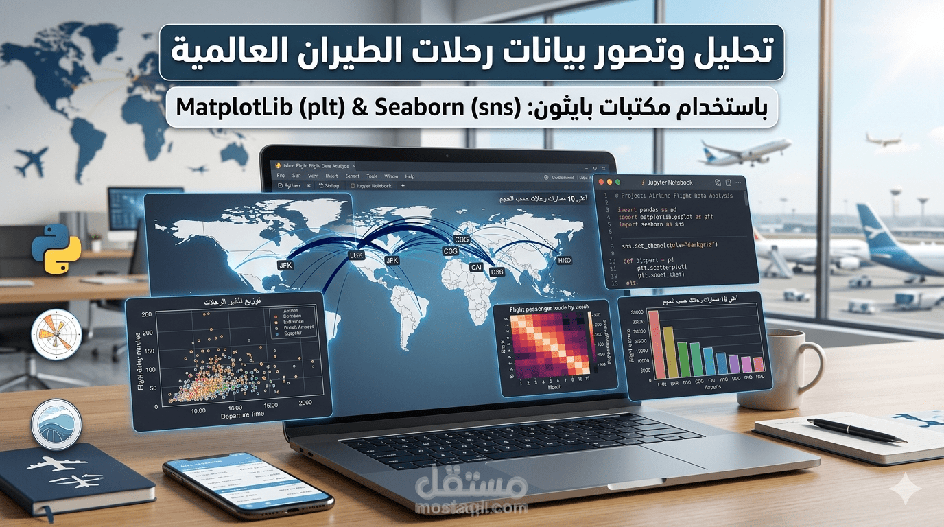 تصور بيانات لشركه طيران