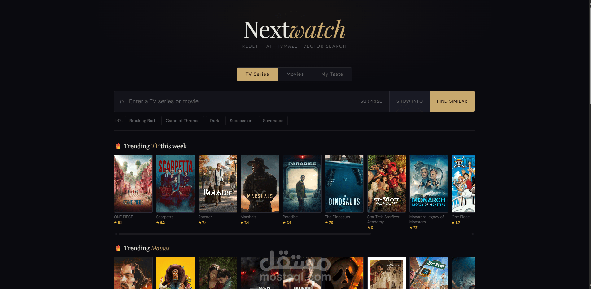تطوير تطبيق توصية أفلام ومسلسلات باستخدام Python و APIs و AI