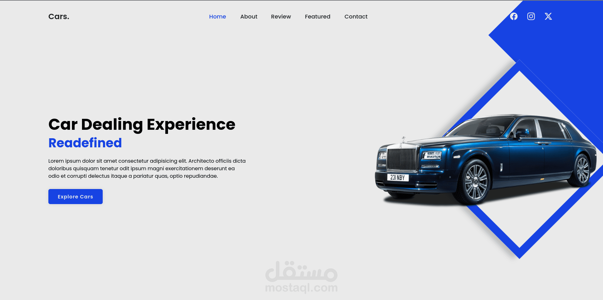 Premium Car Dealing Website UI