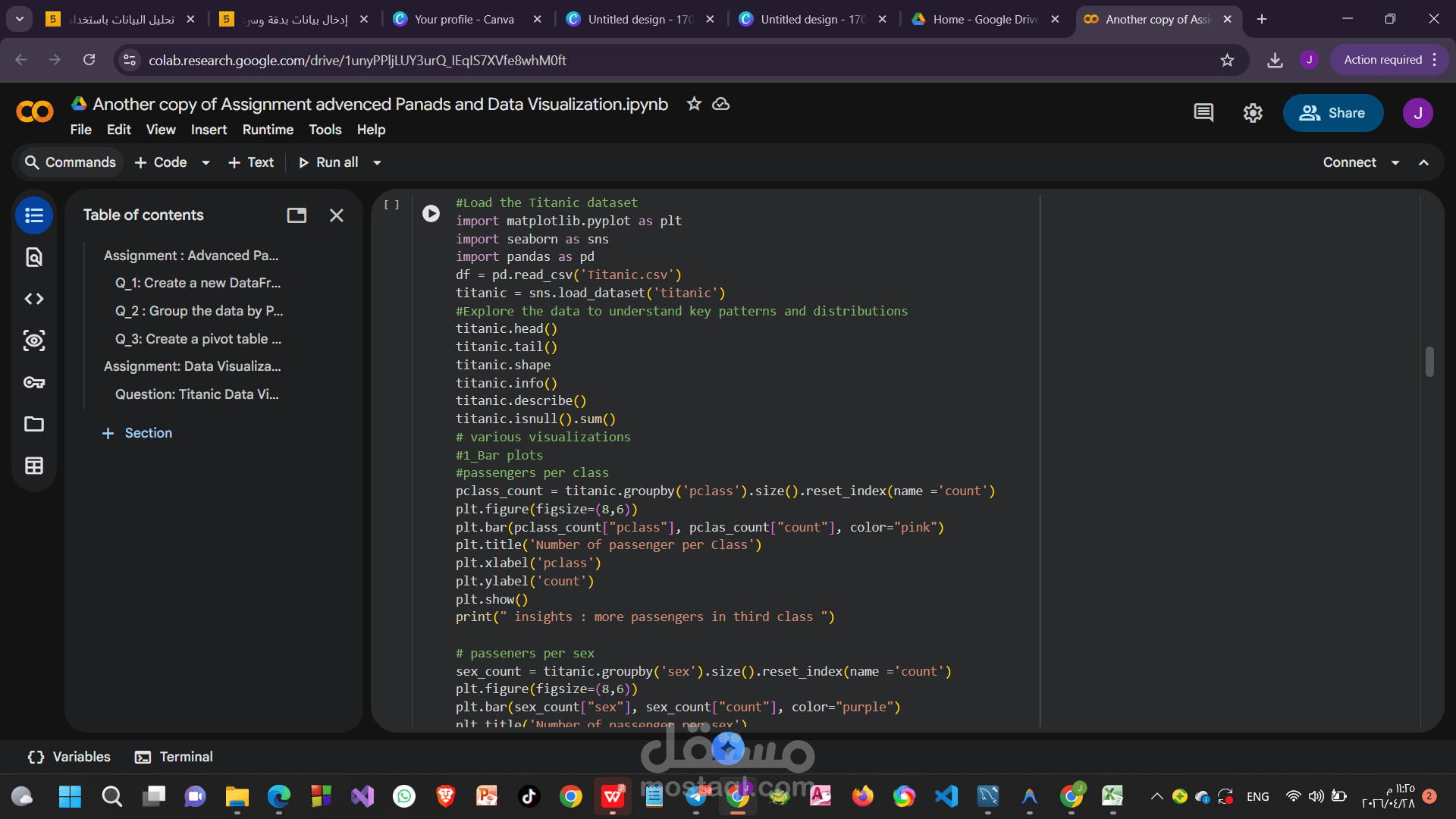 تحليل البيانات باستخدام Python و Pandas مع تقرير بصري احتراف