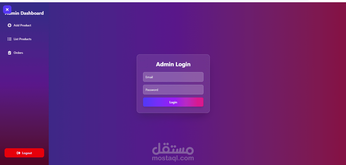Admin Dashboard React
