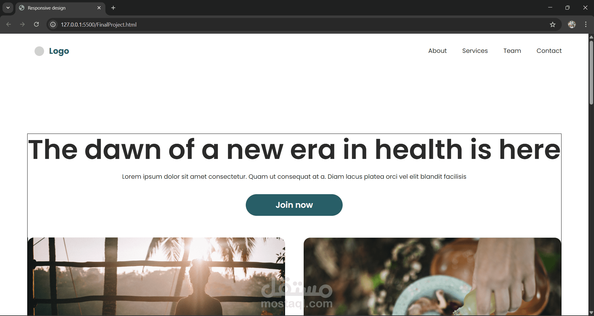 Responsive Landing Page design